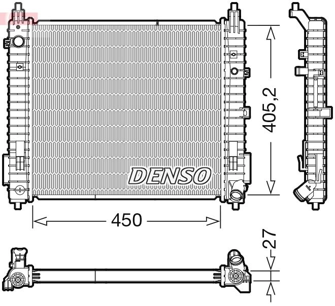 Радиатор охлаждения двигателя DENSO F7 3GU 1440122823 DRM46071 изображение 0