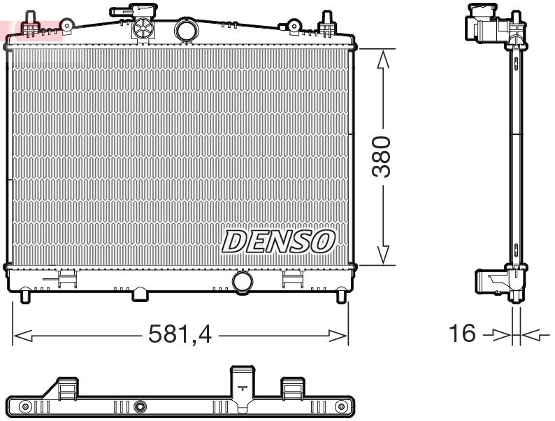 Радиатор охлаждения двигателя DENSO RR54Z YS DRM46079 1440122831 изображение 0