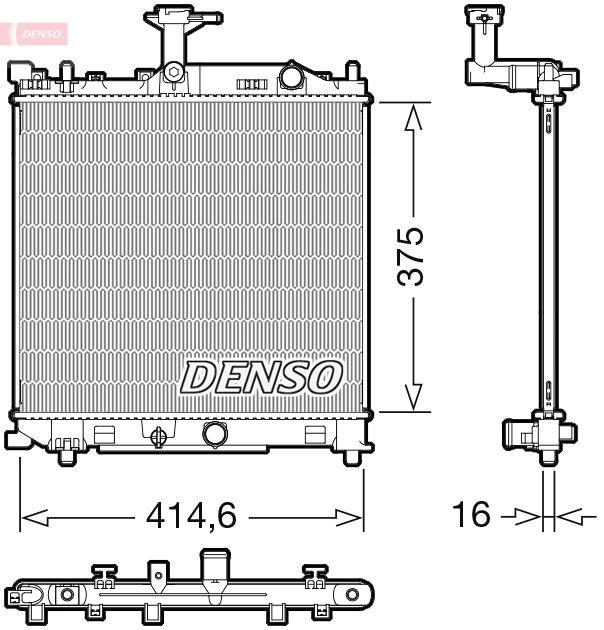 Радиатор охлаждения двигателя DENSO DRM47040 F9 GDE 1440122834 изображение 0