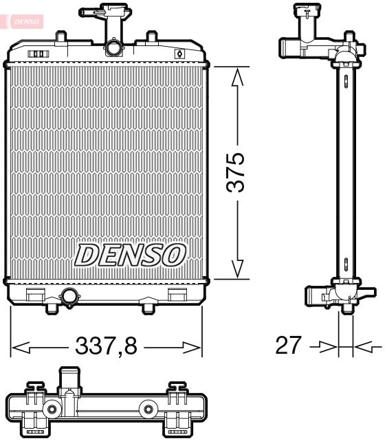 Радиатор охлаждения двигателя DENSO 1440122839 DRM50134 NZUTY MX изображение 0