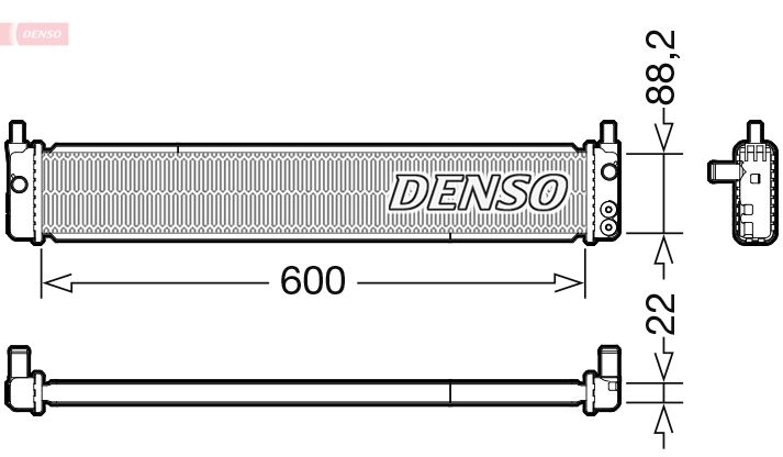 Радиатор охлаждения двигателя DENSO DRM50135 1440122840 A17 SI5T изображение 0