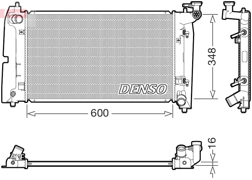 Радиатор охлаждения двигателя DENSO DRM50142 UMQPHH W 1440122847 изображение 0