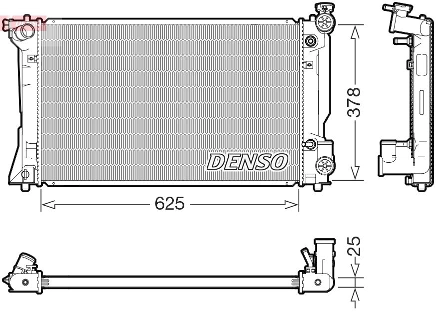 Радиатор охлаждения двигателя DENSO THT29G K 1440122850 DRM50145 изображение 0