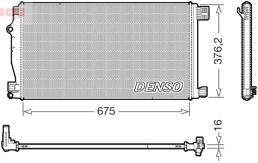 Радиатор охлаждения двигателя DENSO DRM50147 WD 72FV 1440122852 изображение 0