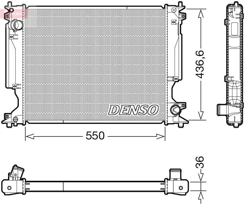 Радиатор охлаждения двигателя DENSO QXZ UP 1440122854 DRM51014 изображение 0
