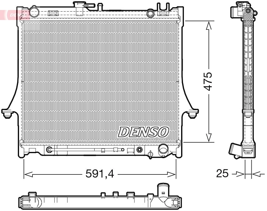 Радиатор охлаждения двигателя DENSO P 16WXH4 1440122862 DRM99015 изображение 0