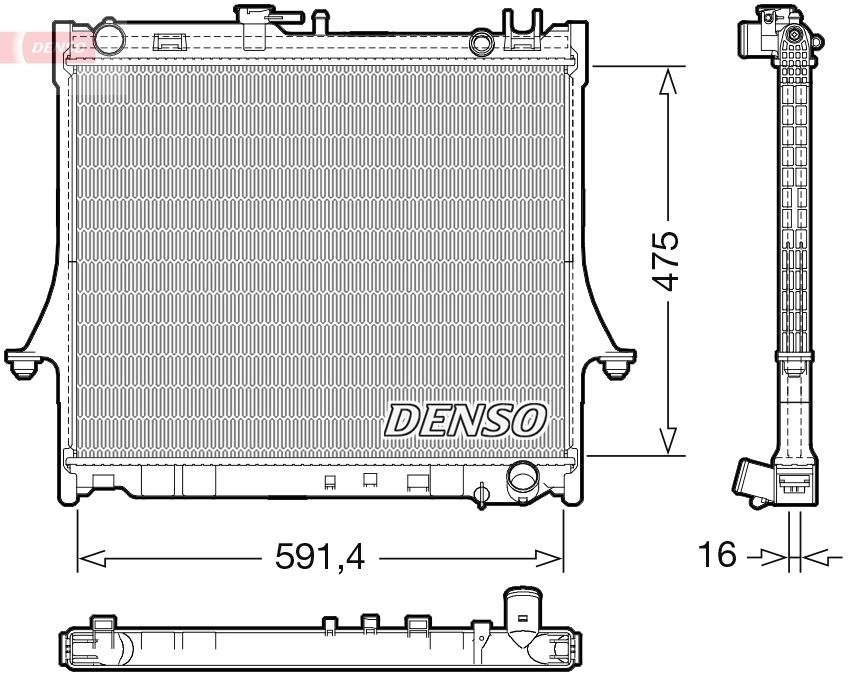 Радиатор охлаждения двигателя DENSO L694 3 DRM99016 1440122863 изображение 0