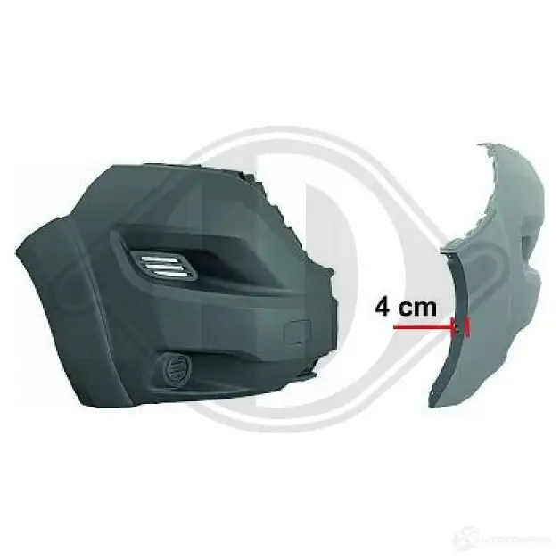 Бампер DIEDERICHS 3484754 EMC X7KR 2069875 - Изображение 1