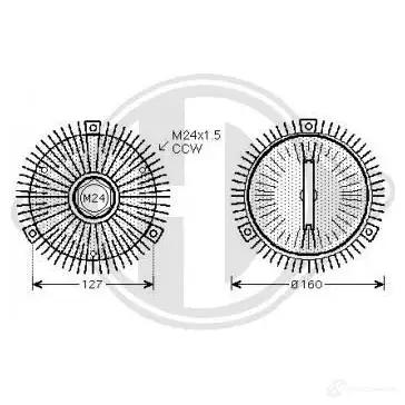 Вискомуфта DIEDERICHS dcl1252 NK2 A4W 2095598 изображение 0