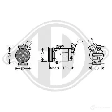 Компрессор кондиционера DIEDERICHS dck1489 2095137 HNPM 2 изображение 0