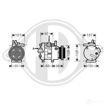 Компрессор кондиционера DIEDERICHS 2095286 F7 ONI dck1638