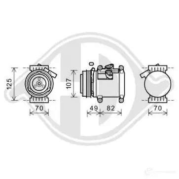 Компрессор кондиционера DIEDERICHS 2094804 dck1156 O3G7 0