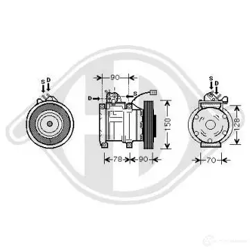 Компрессор кондиционера DIEDERICHS 2094945 dck1297 MQ BPMC изображение 0