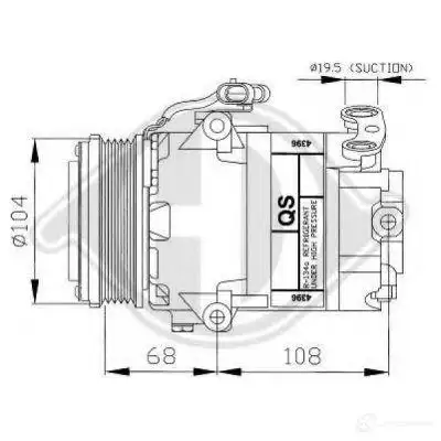 Компрессор кондиционера DIEDERICHS 2080903 R098 8D 7180500 изображение 0