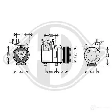 Компрессор кондиционера DIEDERICHS L5 QN378 2095278 dck1630 изображение 0