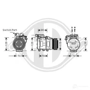 Компрессор кондиционера DIEDERICHS J0 0B1JJ dck1607 2095255