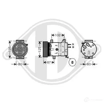 Компрессор кондиционера DIEDERICHS MB1RD S 2095129 dck1481 изображение 0