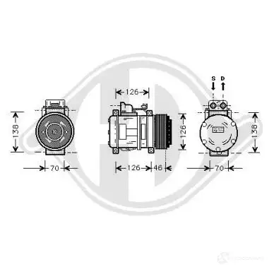 Компрессор кондиционера DIEDERICHS dck1336 2094984 P M2L9 изображение 0