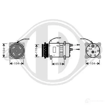 Компрессор кондиционера DIEDERICHS DB PSWR dck1211 2094859