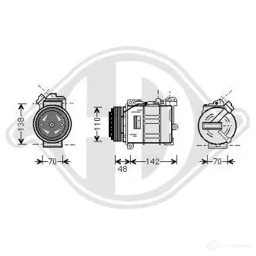 Компрессор кондиционера DIEDERICHS dck1082 2094730 A BRI6 изображение 0