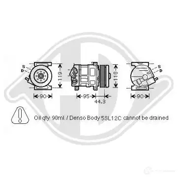 Компрессор кондиционера DIEDERICHS 2094866 G8Z YU dck1218 изображение 0