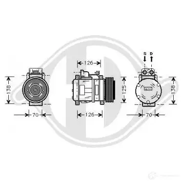 Компрессор кондиционера DIEDERICHS dck1329 2094977 2 MWD27 изображение 0