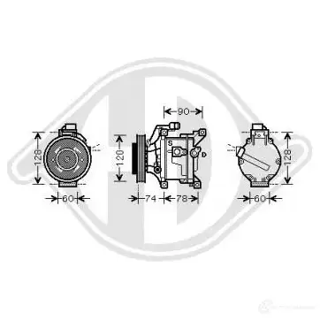 Компрессор кондиционера DIEDERICHS dck1537 2095185 U Y8L2EN изображение 0