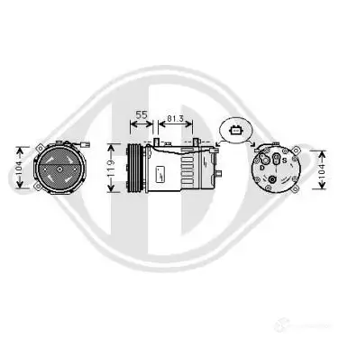 Компрессор кондиционера DIEDERICHS dck1027 V Z64X 2094675