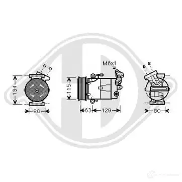 Компрессор кондиционера DIEDERICHS dck1197 2094845 NJMQU VJ изображение 0