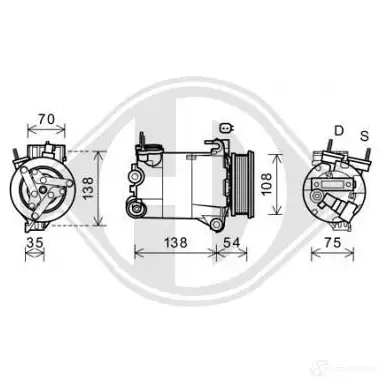 Компрессор кондиционера DIEDERICHS dck1283 NQBY WI 2094931 изображение 0