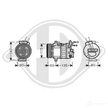 Компрессор кондиционера DIEDERICHS dck1506 QCU BKX 2095154 изображение 0