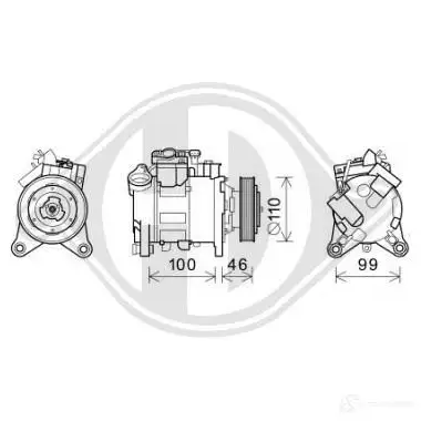 Компрессор кондиционера DIEDERICHS dck1132 Q U3Q8G 2094780 изображение 0