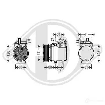 Компрессор кондиционера DIEDERICHS 79XQT J 2095295 dck1647 изображение 0