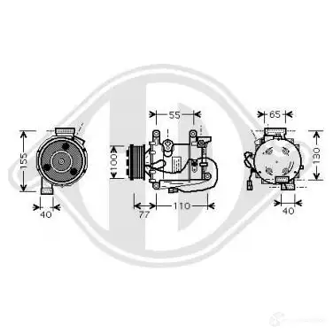 Компрессор кондиционера DIEDERICHS 27X 5KB dck1299 2094947