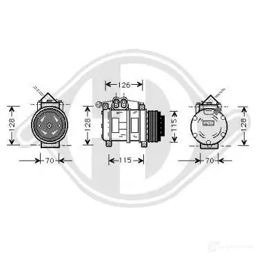 Компрессор кондиционера DIEDERICHS 2094735 dck1087 X0 3V5R изображение 0