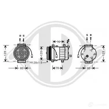 Компрессор кондиционера DIEDERICHS dck1002 2094650 P0V4 2