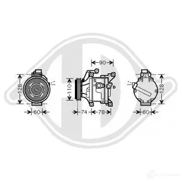 Компрессор кондиционера DIEDERICHS dck1544 2095192 DJ L3K изображение 0