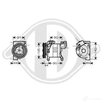 Компрессор кондиционера DIEDERICHS CW9 J9T1 2094843 dck1195