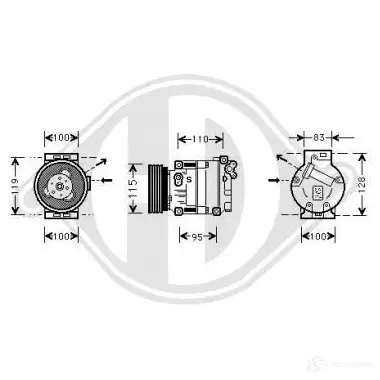 Компрессор кондиционера DIEDERICHS dck1201 EOE4 X 2094849 изображение 0
