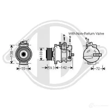 Компрессор кондиционера DIEDERICHS 6WDH M dck1075 2094723