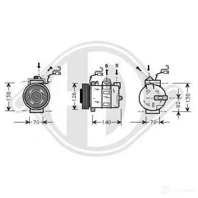 Компрессор кондиционера DIEDERICHS S 348I dck1395 2095043