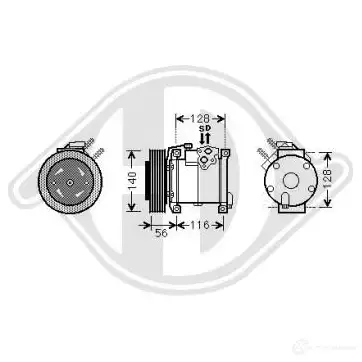 Компрессор кондиционера DIEDERICHS 2094794 dck1146 M NHHPPT изображение 0