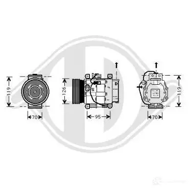 Компрессор кондиционера DIEDERICHS D6NOT R 2094852 dck1204