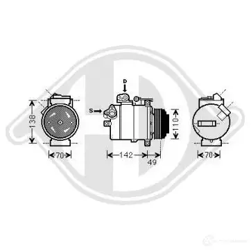 Компрессор кондиционера DIEDERICHS dck1119 2094767 E 9Z134