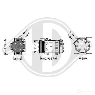 Компрессор кондиционера DIEDERICHS 2095113 dck1465 OV 5N59 изображение 0