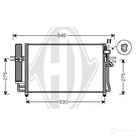 Радиатор кондиционера DIEDERICHS RJHU H 2094046 dcc1891 изображение 0