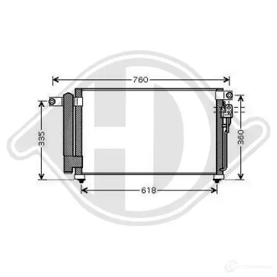Радиатор кондиционера DIEDERICHS 2094084 dcc1929 T KWOG