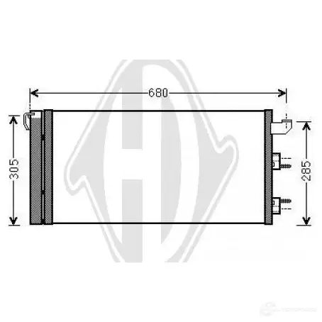 Радиатор кондиционера DIEDERICHS 2093792 dcc1635 S FU2C6L