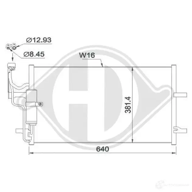 Радиатор кондиционера DIEDERICHS LXD1 NA dcc1670 2093827 изображение 0