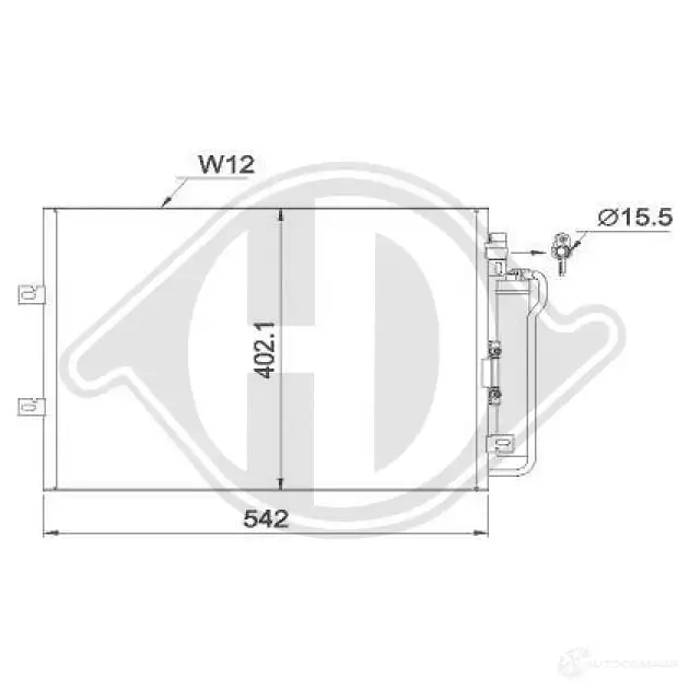 Радиатор кондиционера DIEDERICHS 2093924 dcc1769 190J9 S8 изображение 0